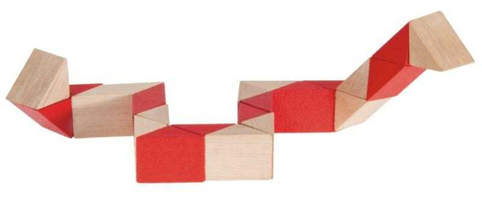 Joc logic IQ 3D Puzzle Sarpe natur-rosu, Fridolin [9]