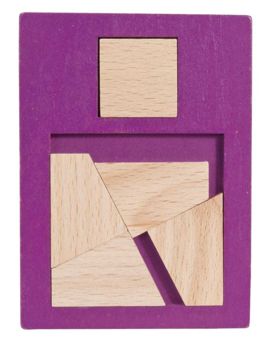 Joc logic IQ puzzle din lemn Extra piesa-1, Fridolin [1]