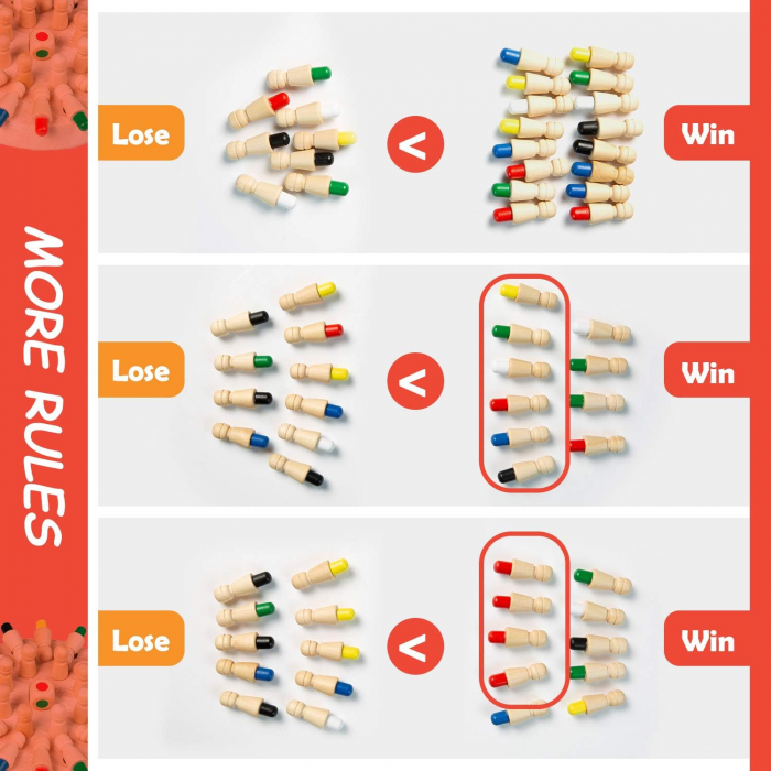 Joc memorie din lemn din lemn cu pioni colorati, Memory Chess, 3 ani+, EduJucarii [5]