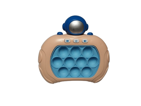 Joc Pop It electronic, interactiv, consola pentru copii si adulti, Antistres, Sunete si Lumini, Portabil, 4 Moduri, Multiplayer, Memorie, Score Mode, Squeeze Poppet, Antistres, astronaut  bej [1]