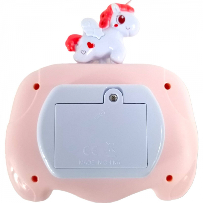 Joc Pop It electronic, interactiv, consola pentru copii si adulti, Antistres, Sunete si Lumini, Portabil, 4 Moduri, Multiplayer, Memorie, Score Mode, Squeeze Poppet, Antistres, unicorn alb [3]