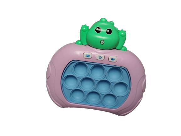 Joc Pop It electronic, interactiv, consola pentru copii si adulti, Antistres, Sunete si Lumini, Portabil, 4 Moduri, Multiplayer, Memorie, Score Mode, Squeeze Poppet, Antistres, Broscuta mov [1]