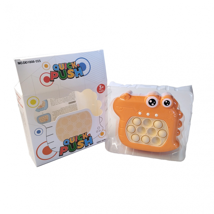 Joc Pop It electronic, interactiv, consola pentru copii si adulti, Antistres, Sunete si Lumini, Portabil, multe Niveluri, 4 Moduri, Multiplayer, Memorie, Score Mode, Squeeze Poppet, Antistres, Crocodi [5]