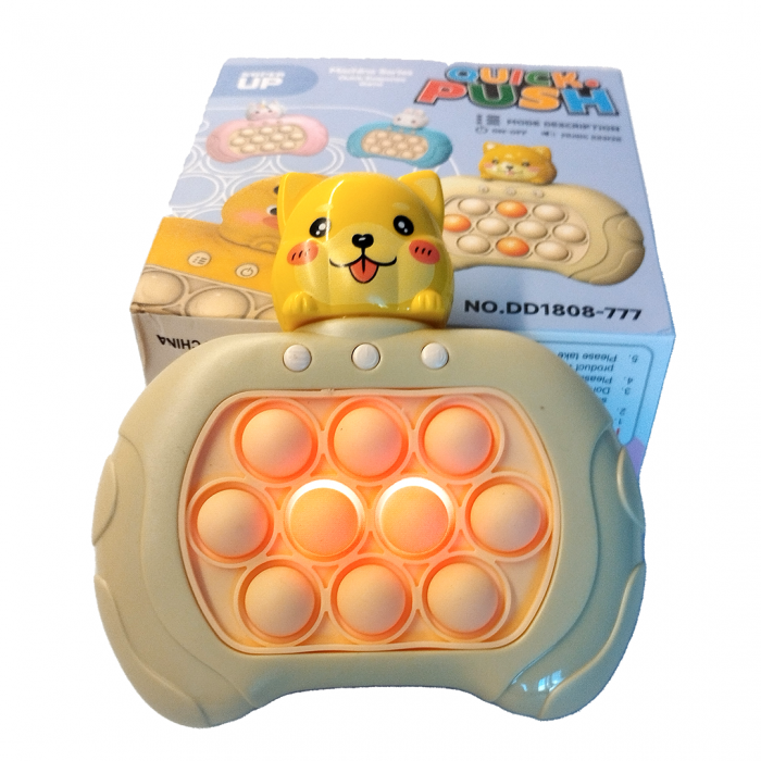 Joc Pop It electronic, interactiv, consola pentru copii si adulti, Antistres, Sunete si Lumini, Portabil, multe Niveluri, 4 Moduri, Multiplayer, Memorie, Score Mode, Squeeze Poppet, Antistres, Pisicut [2]