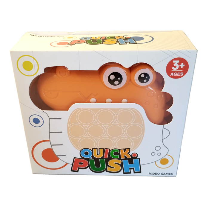 Joc Pop It electronic, interactiv, consola pentru copii si adulti, Antistres, Sunete si Lumini, Portabil, multe Niveluri, 4 Moduri, Multiplayer, Memorie, Score Mode, Squeeze Poppet, Antistres, Crocodi [6]