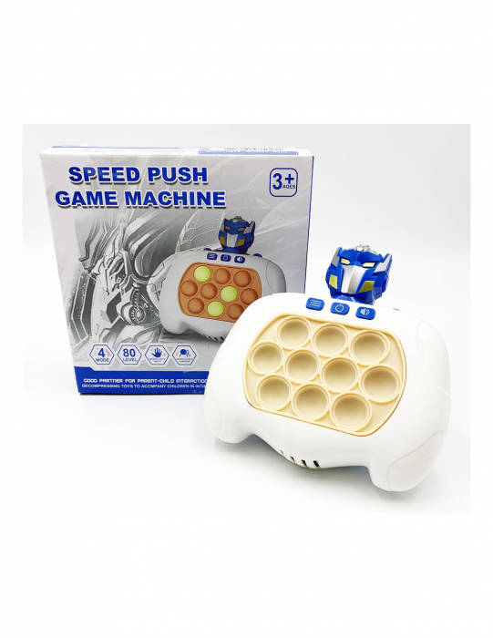 Joc Pop It electronic, interactiv, consola pentru copii si adulti, Antistres, Sunete si Lumini, Portabil, multe Niveluri, 4 Moduri, Multiplayer, Memorie, Score Mode, Squeeze Poppet, Antistres,Robot [3]