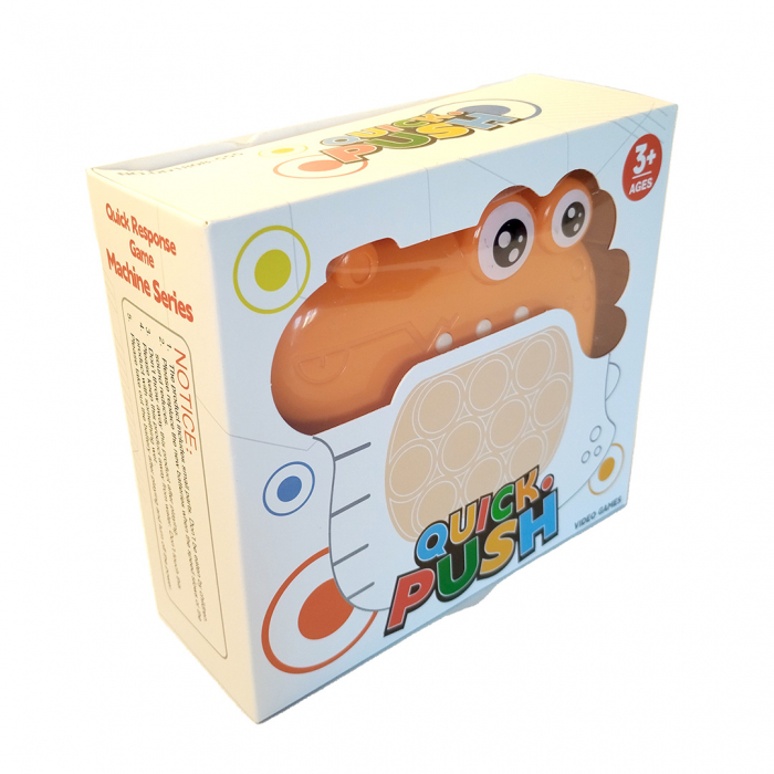 Joc Pop It electronic, interactiv, consola pentru copii si adulti, Antistres, Sunete si Lumini, Portabil, multe Niveluri, 4 Moduri, Multiplayer, Memorie, Score Mode, Squeeze Poppet, Antistres, Crocodi [4]