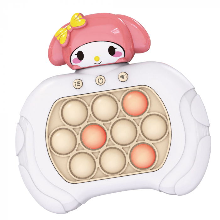 Joc Pop It electronic, interactiv, consola pentru copii si adulti, Antistres, Sunete si Lumini, Portabil, 4 Moduri, Multiplayer, Memorie, Score Mode, Squeeze Poppet, Antistres, Hello Kitty [1]