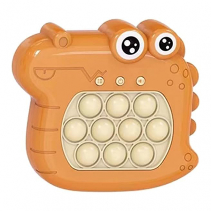 Joc Pop It electronic, interactiv, consola pentru copii si adulti, Antistres, Sunete si Lumini, Portabil, multe Niveluri, 4 Moduri, Multiplayer, Memorie, Score Mode, Squeeze Poppet, Antistres, Crocodi [7]