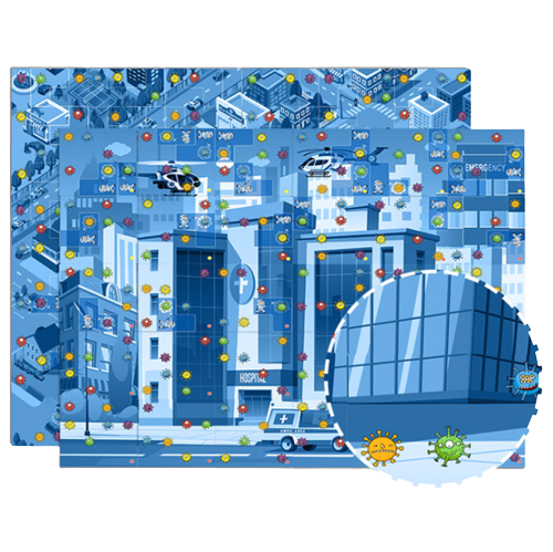 Joc puzzle Elimina Virusul, 3 grade de dificultate, 60 de planse, Joc pentru minte, Puzzle Montessori educativ pentru copii [3]