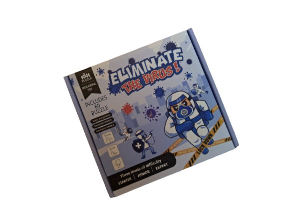 Joc puzzle Elimina Virusul, 3 grade de dificultate, 60 de planse, Joc pentru minte, Puzzle Montessori educativ pentru copii [9]