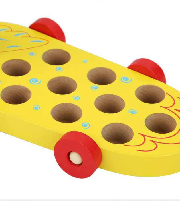 Jucarie 2 in 1, de tras si pescuit magnetic, Ratusca si pestisori, Montessori, 3 ani+, EduJucarii [8]
