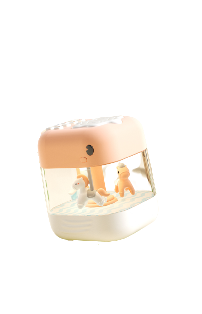 Jucarie 2 in 1, Toba interactiva si carusel muzical pentru bebe cu lumini si sunete, lampa de veghe, incarcare USB, conectare bleutooth, roz, Edujucarii [4]