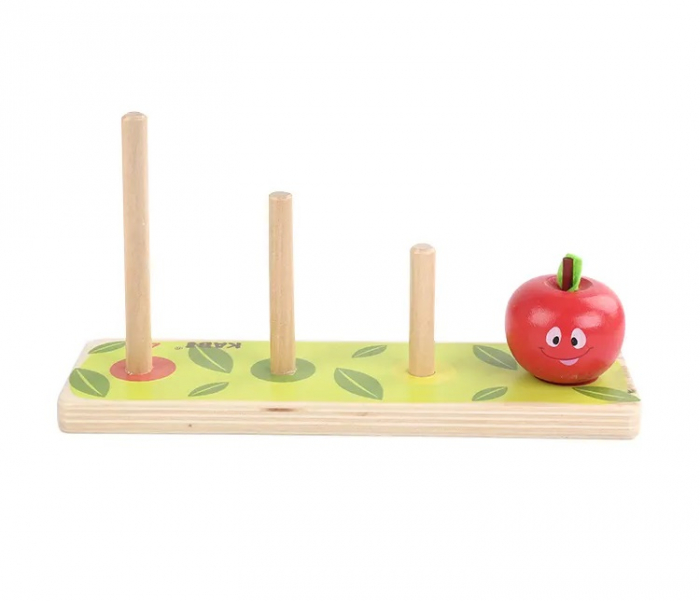 Jucarie din lemn, Stivuirea fructelor, 4 coloane, Montessori, + 3 ani, Edujucarii [6]
