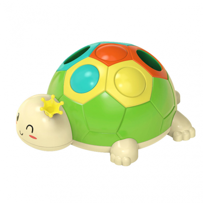Jucarie interactiva Montessori pentru copii, Dezvoltare Motricitate fina, 18 luni, Broscuta cu buline, multicolor - Fun Toys [3]