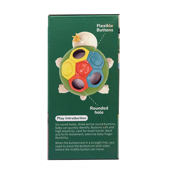 Jucarie interactiva Montessori pentru copii, Dezvoltare Motricitate fina, 18 luni, Broscuta cu buline, multicolor - Fun Toys [8]