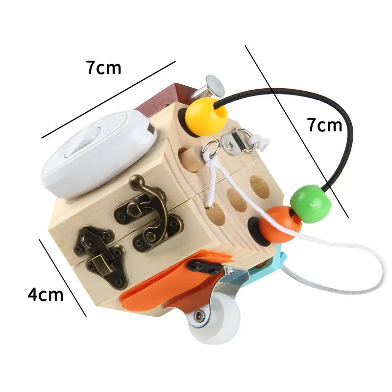 Cub Montessori  14 in 1 cu activitati senzoriale pentru copii, Busy Cube, 3 ani+, Edujucarii [5]