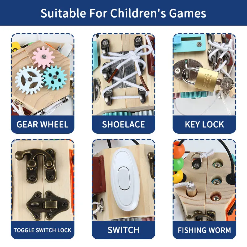 Cub Montessori  14 in 1 cu activitati senzoriale pentru copii, Busy Cube, 3 ani+, Edujucarii [4]