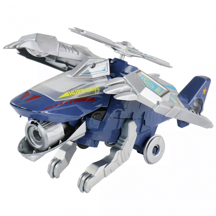 Jucarie interactiva 2 in 1, Elicopter transformabil in Dinozaur, cu sunete, lumini si pulverizator de apa, 25 cm [1]