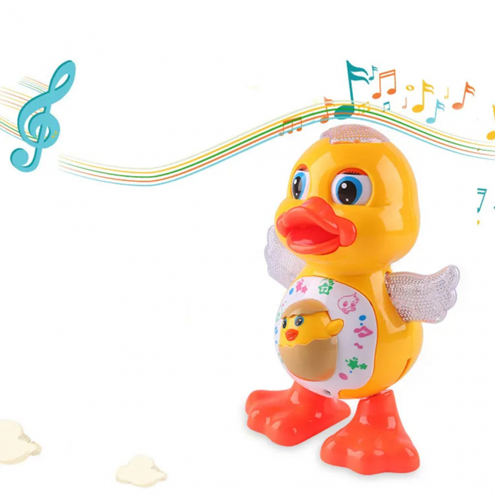 Jucarie interactiva ce canta, lumineaza si danseaza, Ratusca vesela, 3 ani [6]