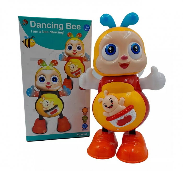 Jucarie interactiva ce canta, lumineaza si danseaza, Albinuta dansatoare, 3 ani +, EduJucarii [3]