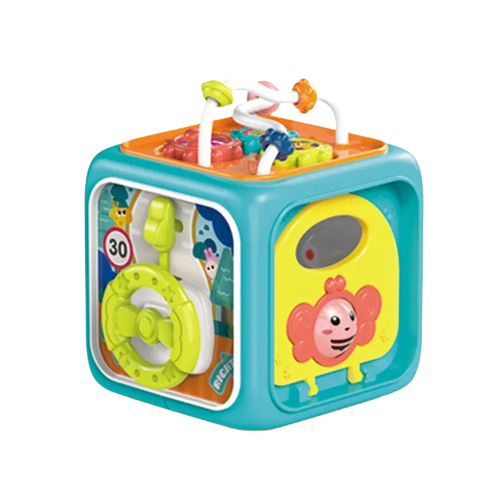 Jucarie interactiva si educativa 6 in 1 cu sunete si lumini, centru de activitati multiple, albastru, 3 ani+, Edujucarii [3]