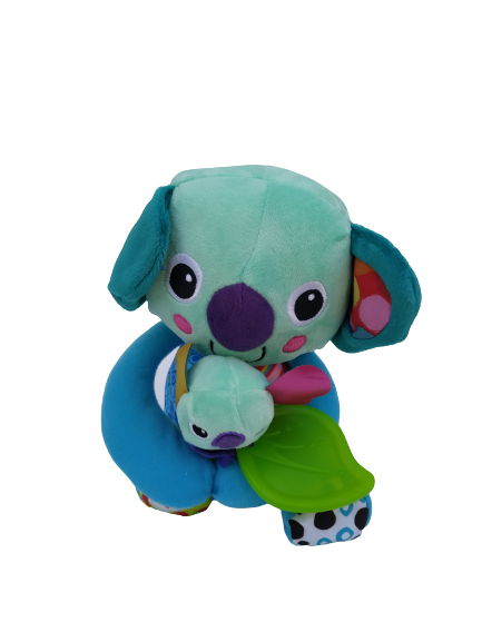 Jucarie pentru bebelusi, invatare timpurie, dezvoltare senzoriala, dentitie fara BPA, 0 luni, multicolor, Ursulet Koala cu puiut - EDUJUCARII [5]