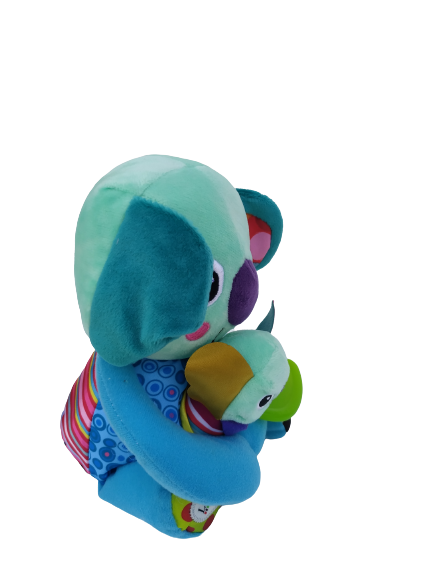 Jucarie pentru bebelusi, invatare timpurie, dezvoltare senzoriala, dentitie fara BPA, 0 luni, multicolor, Ursulet Koala cu puiut - EDUJUCARII [6]