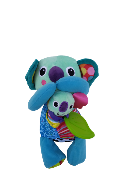 Jucarie pentru bebelusi, invatare timpurie, dezvoltare senzoriala, dentitie fara BPA, 0 luni, multicolor, Ursulet Koala cu puiut - EDUJUCARII [7]