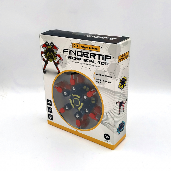 Jucărie senzorială amuzantă anti-stres pentru copii și adulți - Fidget Spinner transformabil [4]