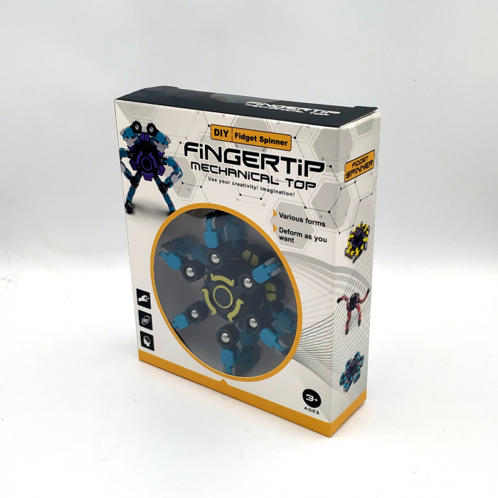 Jucărie senzorială amuzantă anti-stres pentru copii și adulți - Fidget Spinner transformabil [4]