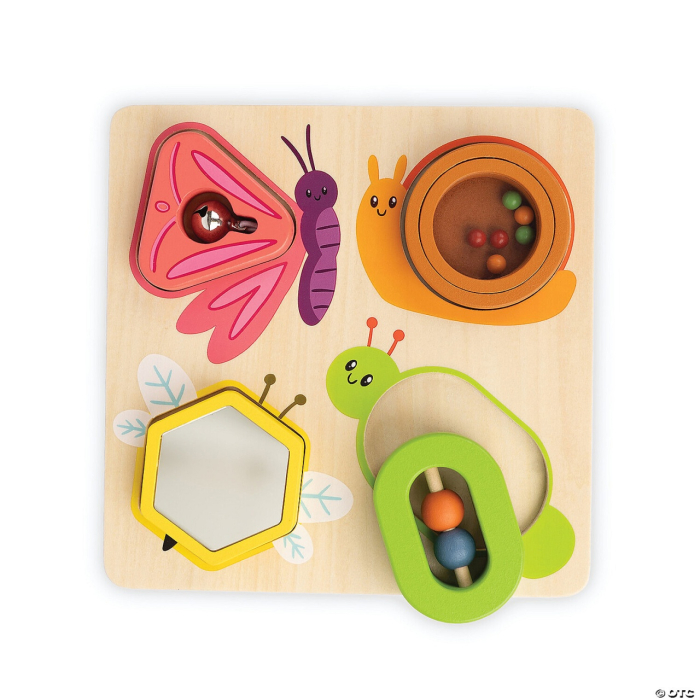 Jucarie senzoriala din lemn, de tip puzzle, pentru bebelusi, Sensory Sprouts Surprise Puzzle [2]