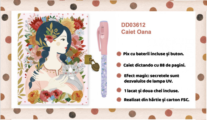 Jurnal secret cu pix magic Oana, Djeco [4]