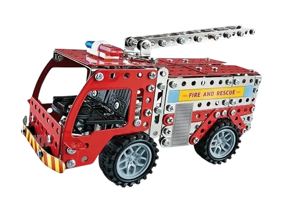 Kit constructie masina de pompieri  metalica Rescue Fire Truck, 292 piese, 8 ani+, EduJucarii [2]