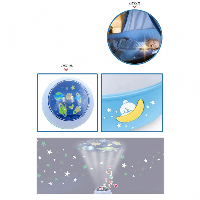 Lampa de veghe cu proiector muzical, conectare bluetooth, ObyToys - OBY Toys [6]