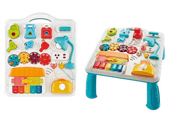 Masuta Interactiva Muzicala cu lumini si sunete, Panou Detasabil, Lampa Intermitenta cu Sunet, Volum Reglabil, 12 luni+ [3]