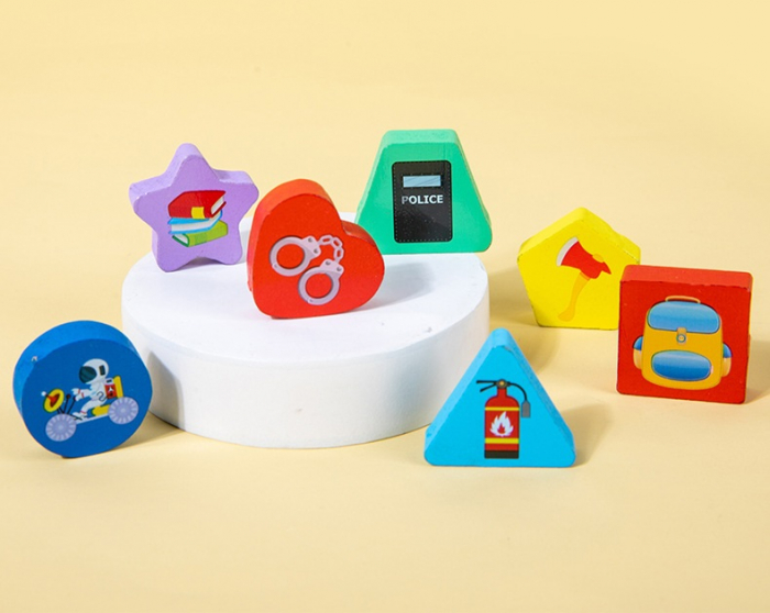 Placa Montessori 6 in 1 in Forma de salvare, Joc logaritmic cu multiple activitati, Puzzle cu cifre, litere, forme geometrice, mijloace de transport, ustensile medicale, Joc de pescuit, 3ani+,  EduJuc [9]