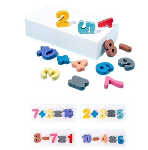 Placa Montessori 7 in 1, Joc logaritmic cu multiple activitati, Puzzle cu cifre, litere,  forme geometrice, mijloace de transport,  Joc de pescuit, 3ani+, EduJucarii [3]