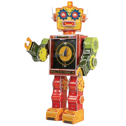 Puzzle 3D Ceas Robot Tibot, 90 piese, Un Mod Original de a Descoperi Timpul si Creativitatea, 5 ani+ [2]