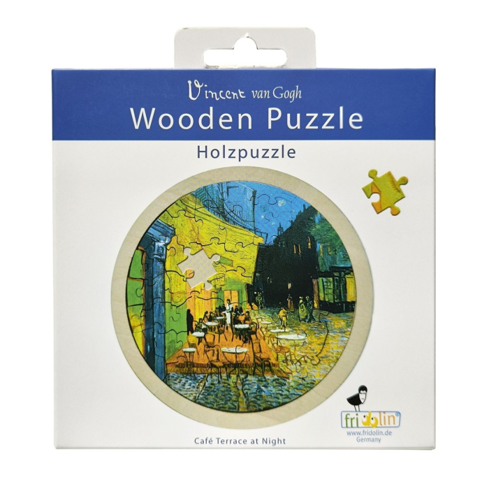 Puzzle arta rotund din lemn Cafe de Nuit, Fridolin [3]