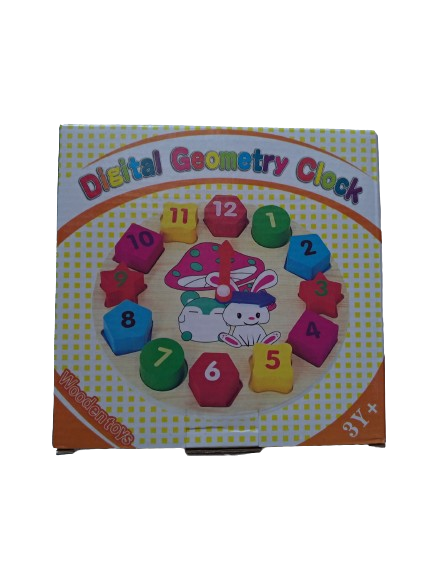 Puzzle, ceas din lemn pentru copii,  12 piese [4]