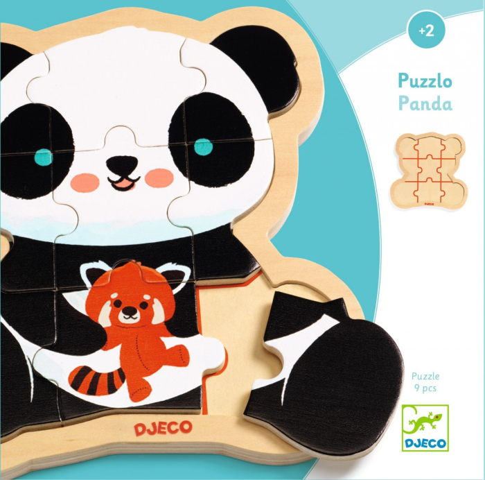 Puzzle din lemn Ursuletul Panda, Djeco [10]