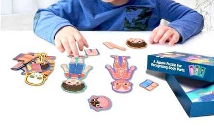 Puzzle educativ, Anatomia Corpului Uman, Limba Romana, Baiat, 36 piese, 3 ani+, Edujucarii [7]