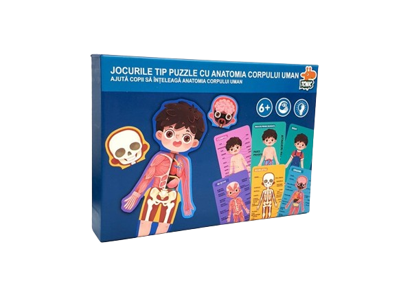 Puzzle educativ, Anatomia Corpului Uman, Limba Romana, Baiat, 36 piese, 3 ani+, Edujucarii [1]