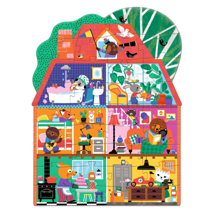 Puzzle gigant Casa micilor prieteni, Djeco [8]