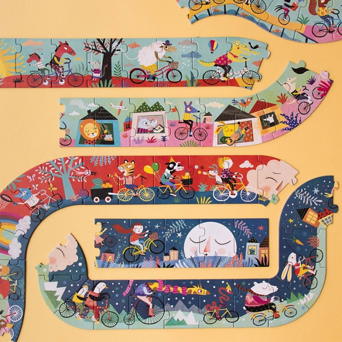 Puzzle gigant Drumul lung cu bicicleta, Londji [3]