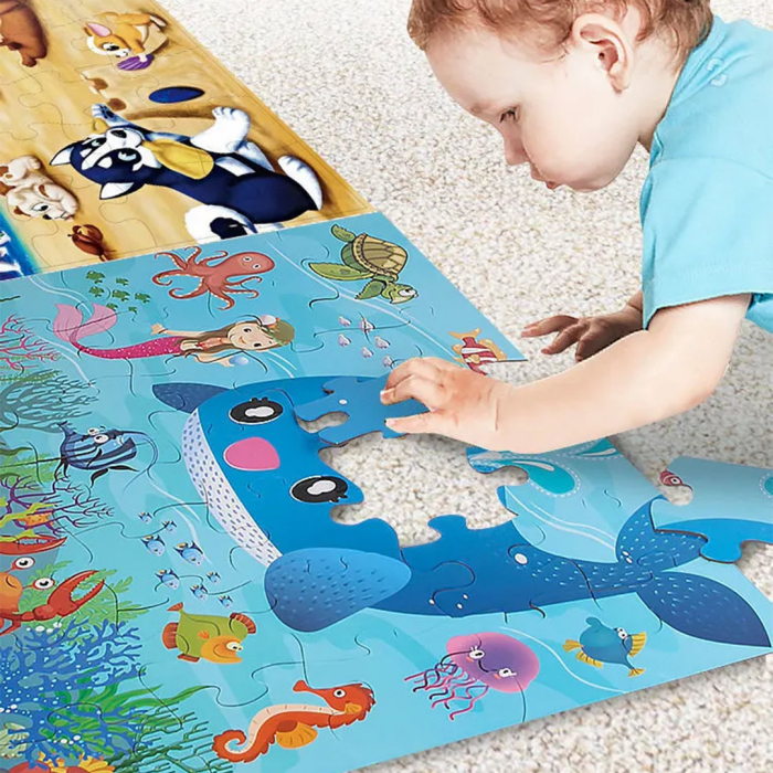 Puzzle jumbo de podea, TISsun, puzzle lumea oceanului, 35 de piese, 60 x 44 [2]