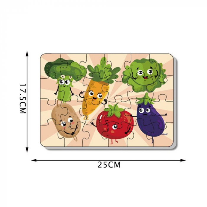 Puzzle Legume, Joc Educativ, 24 de Piese, 3 ani+ [4]