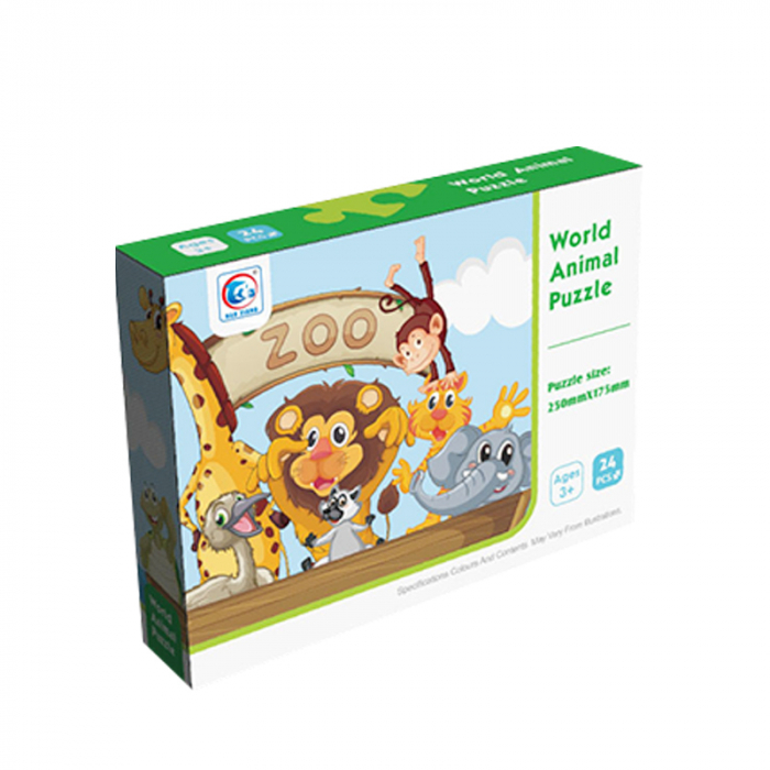 Puzzle Aminale de la ZOO, Joc Educativ, 24 de Piese, 3 ani+ [4]