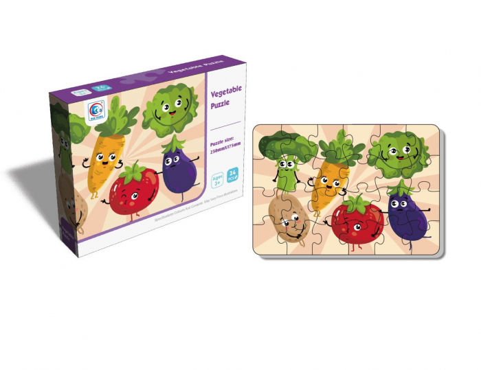 Puzzle Legume, Joc Educativ, 24 de Piese, 3 ani+ [1]